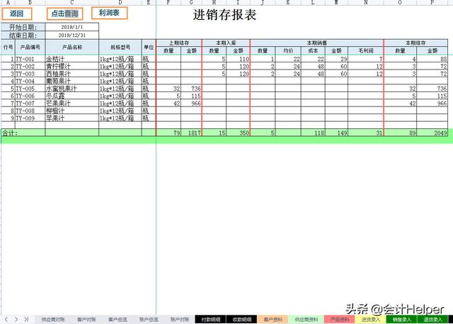 熬了整整7夜！編制的全自動進銷存管理系統(tǒng)，內(nèi)設公式，簡單好用