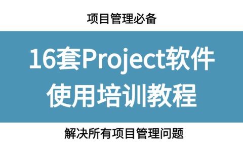 項目管理必備，16套Project軟件使用教程，解決所有項目管理問題（項目管理軟件project教程）