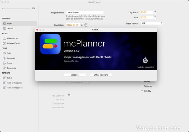 甘特圖管理項目工具：mcPlanner for Mac（甘特圖項目管理軟件）